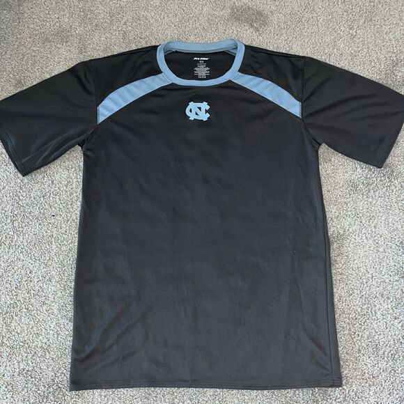 Gray Blue UNC North Carolina Tar Heels Chapel Hill Pro Edge T Shirt Work Out Gym - Picture 1 of 3